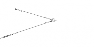 Bridle, steel-copper cable 35 mm², with bull ring, without insulation