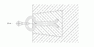 Boulon de scellement avec étrier acier galv.