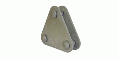 Plaque triangulaire double avec boulons rivés