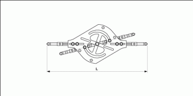 Crossing piece ETB-TW, adjustable, 15°–35°