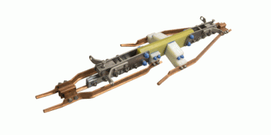 Isolateur de section TRW 3000 V sans section de protection pour 1 fil de contact rainuré, suspension pour TW