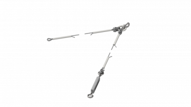 Bridle, steel cable 35 mm² HDG, with bull ring, without insulation