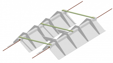 Ensemble d'emperchage large, transparent, pour TB, 700 mm