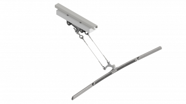 Suspension de ligne de contact TB avec corps isolé type 2, en courbes sur rail d'ancrage type 3 b 5.5-7.5° avec griffe de courbe type 1, M16