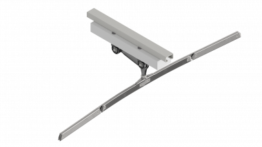 Suspension de ligne de contact TB avec corps isolé type 2, en courbes sur rail d'ancrage type 3 b 5.5-7.5° avec griffe de courbe type 1, M16