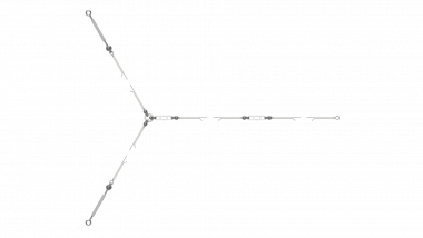 Transversal forme Y, câble en acier 35 mm² galv., avec boucle isolante