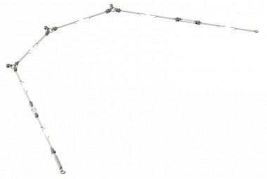 Chaîne de suspension pour 3 retenues, câble en acier 35 mm² galv., avec boucle isolante