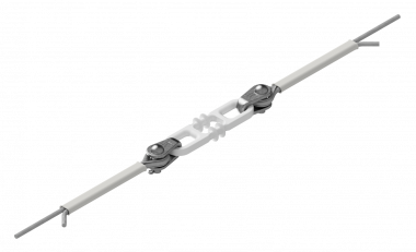 Isolation intermédiaire pour 1 câble, dans le support, pour 35 mm² câble en acier galv., avec 1 boucle isolante