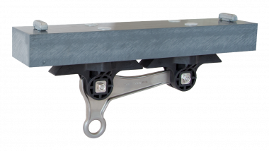 Corps isolé sur rail d'ancrage type 3 B exclusif 
vis de suspension KUSYS type 2 avec œillet de suspension simple