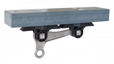 Corps isolé sur rail d'ancrage sans vis de suspension KUSYS type 2 avec œillet de suspension simple