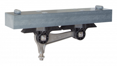 Corps isolé sur rail d'ancrage sans vis de suspension KUSYS type 2 avec boulon fileté M16 rigide