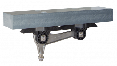 Corps isolé sur rail d'ancrage sans vis de suspension KUSYS type 2 avec boulon fileté M16 rigide