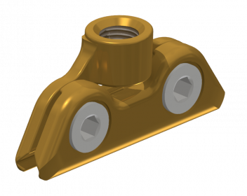 Contact wire clamp ETB with thread 5/8", for grooved contact wire 100-120 mm²