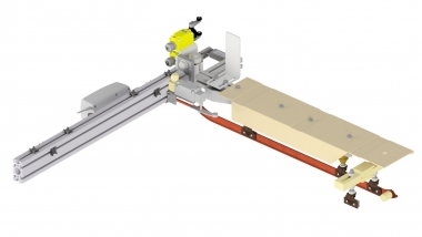 Pont de ligne de contact électrique TRW pour entrées et sorties de dépôts, version gauche, tension d'entraînement 24 V DC