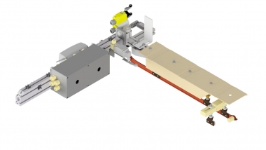 Pont de ligne de contact électrique TRW selon MRL, avec boîte de commutation, version gauche, tension d'entraînement 24 V DC