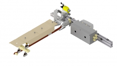 Pont de ligne de contact électrique TRW selon MRL, avec boîte de commutation, version droite, tension d'entraînement 24 V DC