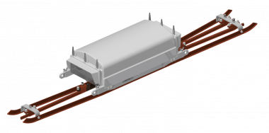 Switch piece U88 10° Dual, electromechanical, left hand turnout, drive 24 V DC, V70