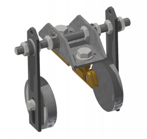 Arc blower ETB on grooved contact wire without insulation, for switch/crossing