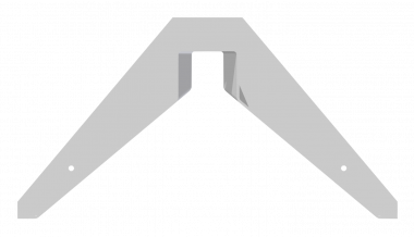 Profilé en matière synthétique large, transparent, pour ensemble d'emperchage large