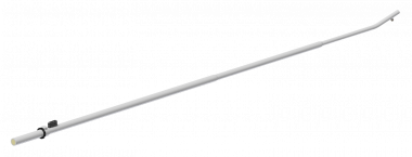 Perche coudée, complet, L = 4760 mm, sans trou, noir