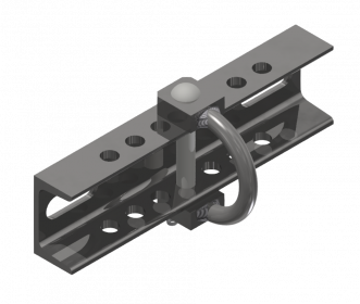 Traverse d'amarrage simple, réglable, sur mâts HEB 160–240