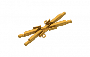 Pièce de croisement TB-TB 25°