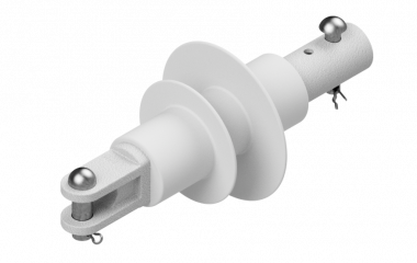 Isolator 3kV / Rohr 1½" - Gabel / 90°