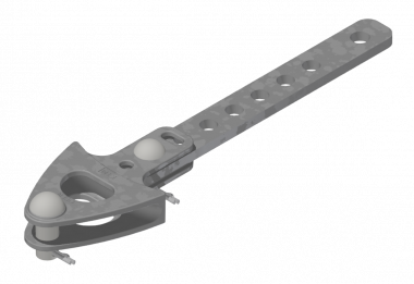 Eclisse de retenue avec barre perforée pour support simple