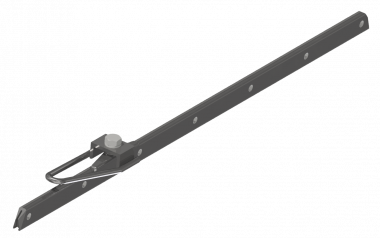 Zugausgleichsklemme lang, mit Gewinde 5/8", für 1 Rillenfahrdraht 100–120 mm²