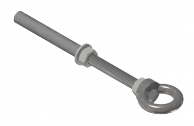 Operating rod guide complete to wall