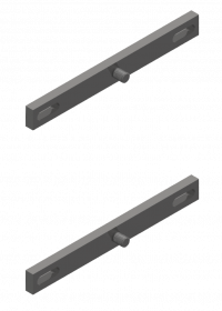 Schalterantrieb-Befestigung an Breitflanschmaste HEB 240-260 für Handantrieb Hub 75/120 mm