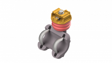 Suspension du câble porteur isolée, orientable, solide, sur tube 2", câbles Ø max. 21 mm