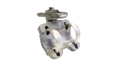 Tragseilaufhängung nicht isoliert, drehbar, stark, an Rohr D = 70 mm, Seil Ø max. 13 mm