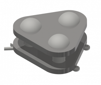 Plaque triangulaire double avec boulons rivés