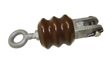Insulator with clevis eye and clevis fork complete, composite, Ø = 80 mm