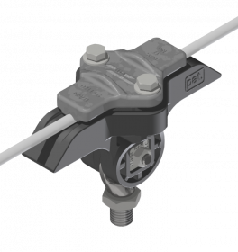 Corps isolé sur câble KUSYS  type 1 avec tige fileté M16 orientable