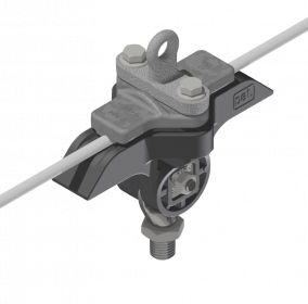 Corps isolé sur câble KUSYS  type 1 avec tige fileté M16 orientable, avec oeillet de suspension