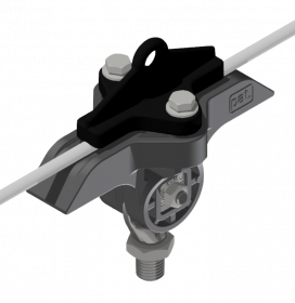 Corps isolé KUSYS  type 1 avec  œillet de suspension sur câbles synthétique Ø = 11.0–13.5 mm, M16 orientable