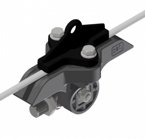 Corps isolé sur câble KUSYS  type 1 avec tige fileté M16 orientable