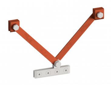 Aufhängung Flachprofil, 4schraubig, L = 200 mm