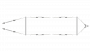 Transversal double pour suspension isolateur de section, avec alimentation, câble en acier 35 mm² galv., avec anneau d'ancrage, avec boucle isolante et tube d'écartement isolé