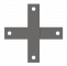 Croix de fixation, pour boulons de fondation M36