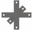 Croix de fixation, pour boulons de fondation M36
