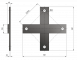 Croix de fixation, pour boulons de fondation M36