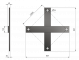 Croix de fixation, pour boulons de fondation M36