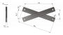 Croix de fixation, pour boulons de fondation M36
