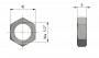 Ecrou hexagonal, Ww 1/2" x 0.5 filet à droite